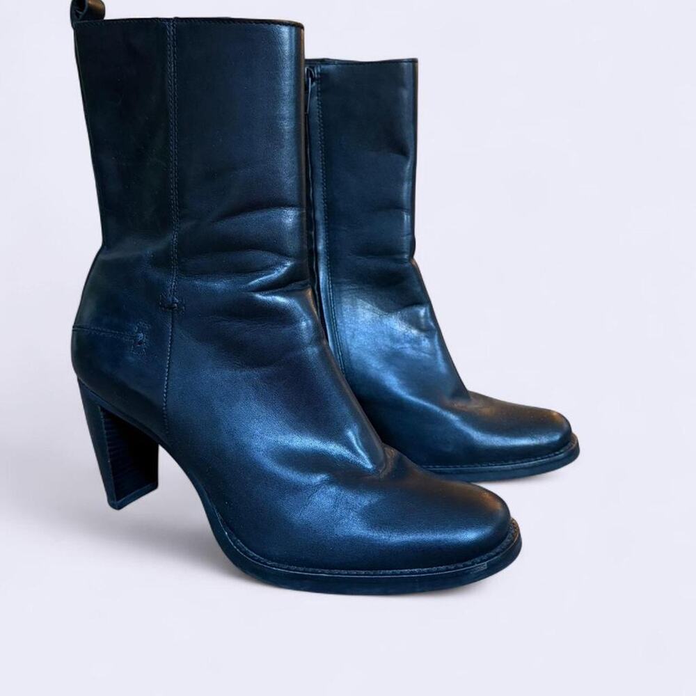 Black Gianni Bini Leather Booties